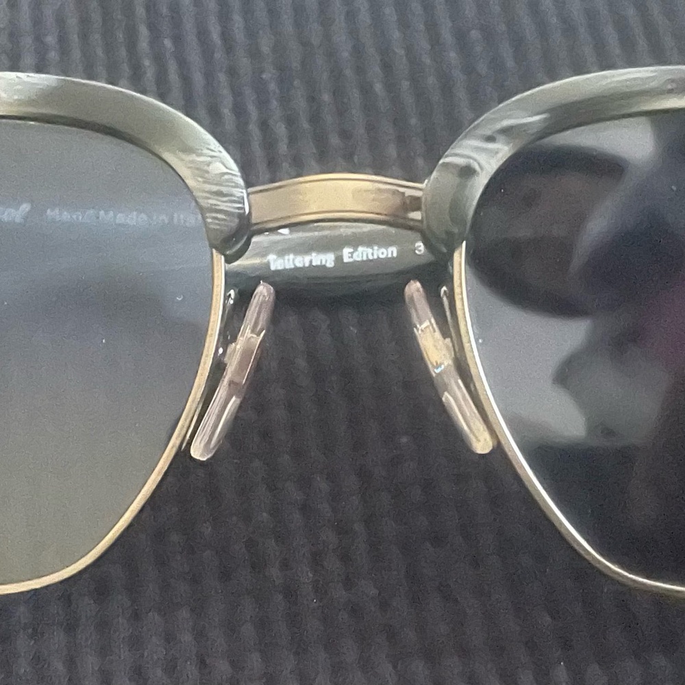 Persol Luxury Black and Silver polarized unisex Sunglasses